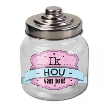 Paperdreams Snoeppot Ik hou van jou 13 x 11 cm