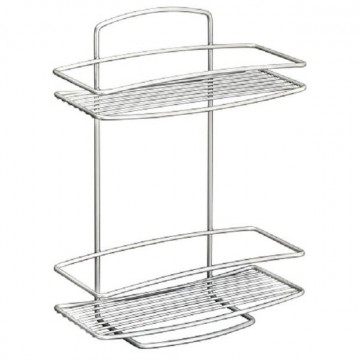 Metaltex badkamerrek Onda 26 x 11 x 35 cm RVS zilver