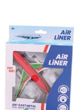 Johntoy Vliegtuig Met Licht En Geluid Pull-back 18 Cm assorti