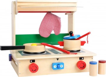 Base toys houten kinderkeuken in een koffer professional
