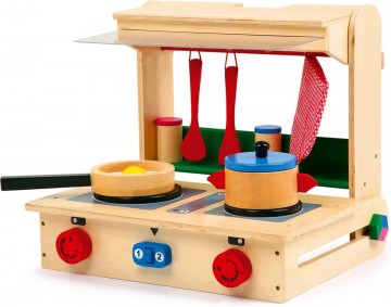 Base toys houten kinderkeuken in een koffer professional2