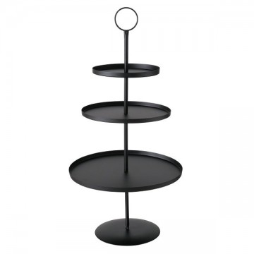 Boltze home etagere samona metaal o 30 x 60 cm mat zwart