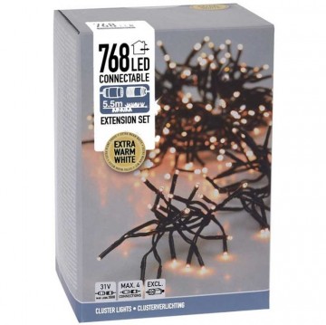 Koppelbare Clusterverlichting 768 LED 5 5m extra warm wit