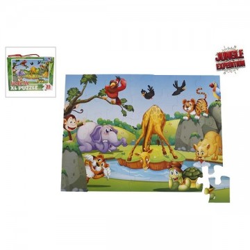 Jungle expedition vloerpuzzel 35 stukjes 62 x 46 cm