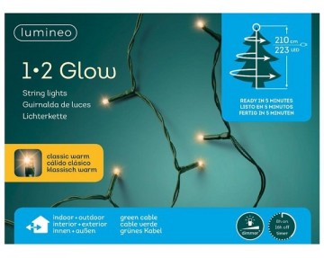 Lumineo kerstboomverlichting 1 2 glow 210 cm 223 led lampjes classic warm wit 1