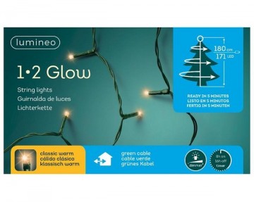 Lumineo kerstboomverlichting 1 2 glow voor 180 cm boom 171 led classic warm wit 1