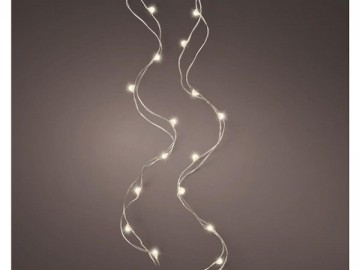 Lumineo micro draadverlichting 195 cm 40 led zilver warm wit