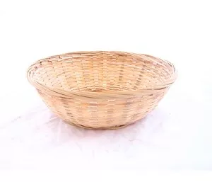 Broodmand bamboe rond dicht 25 x 7 cm