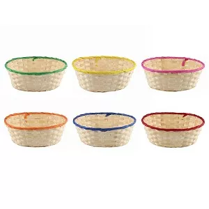 Mand bamboe gevlochten 28 x 19,5 x 10 cm