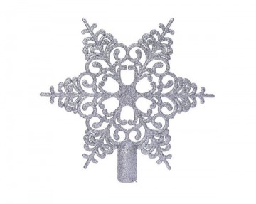 Piek sneeuwvlok 205x19cm zilver