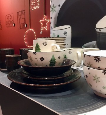 Schaaltje porselein met kerstboom afbeelding o 14 cm 1