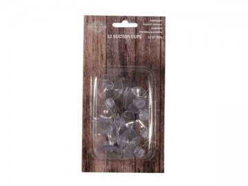 Set a 12 zuignappen met haak transparant