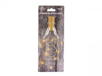Sfeerlicht kurk met draadverlichting 10 warm led 100 cm