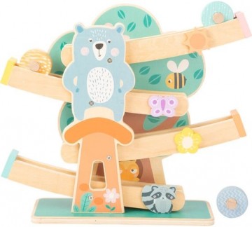 Small foot   houten knikkerbaan dieren pastel